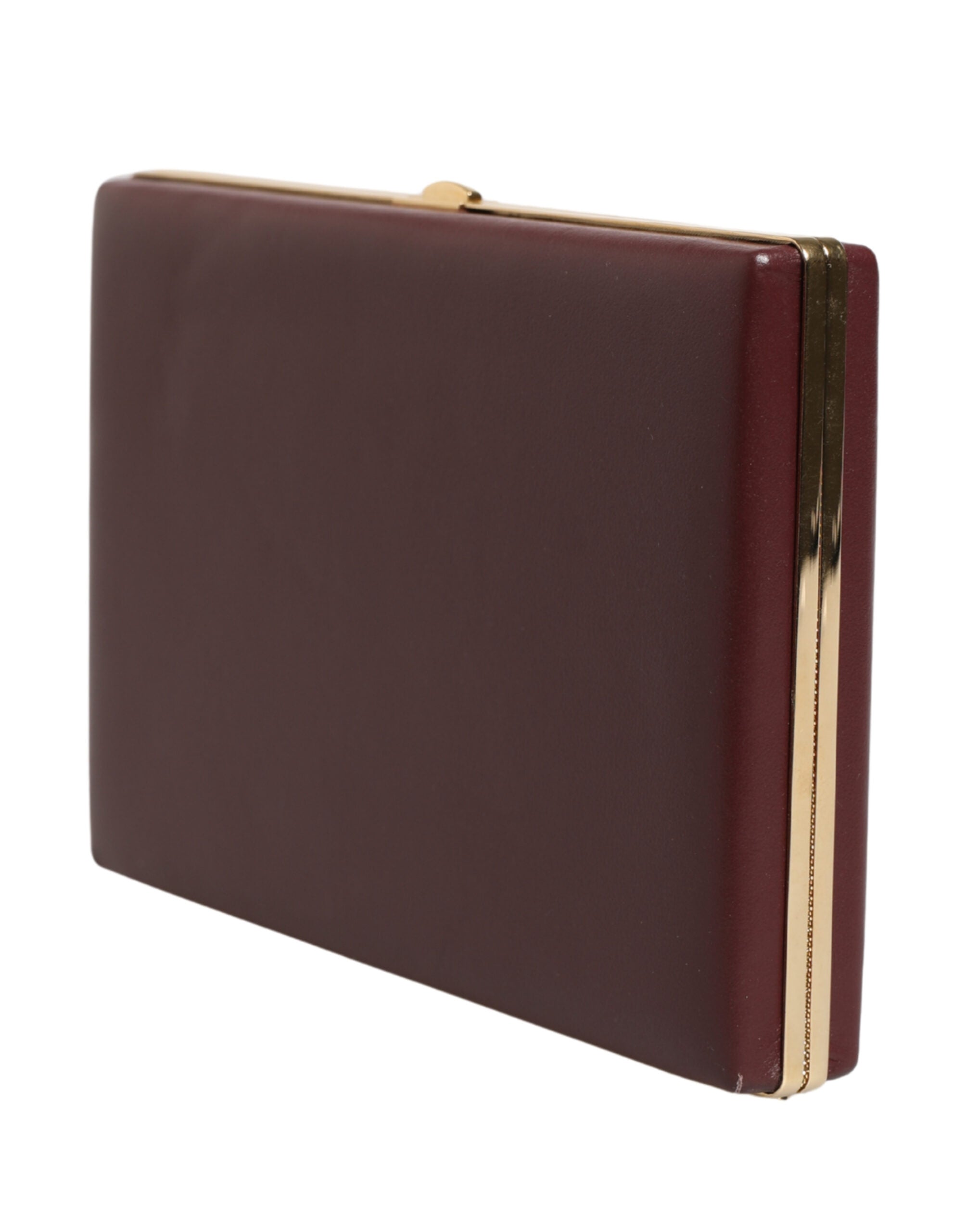 Dolce & Gabbana Brown Calfskin Leather Clutch Evening Women Purse Bag - Luxe Marca