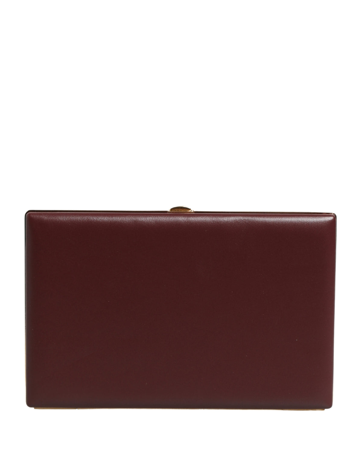 Dolce & Gabbana Brown Calfskin Leather Clutch Evening Women Purse Bag