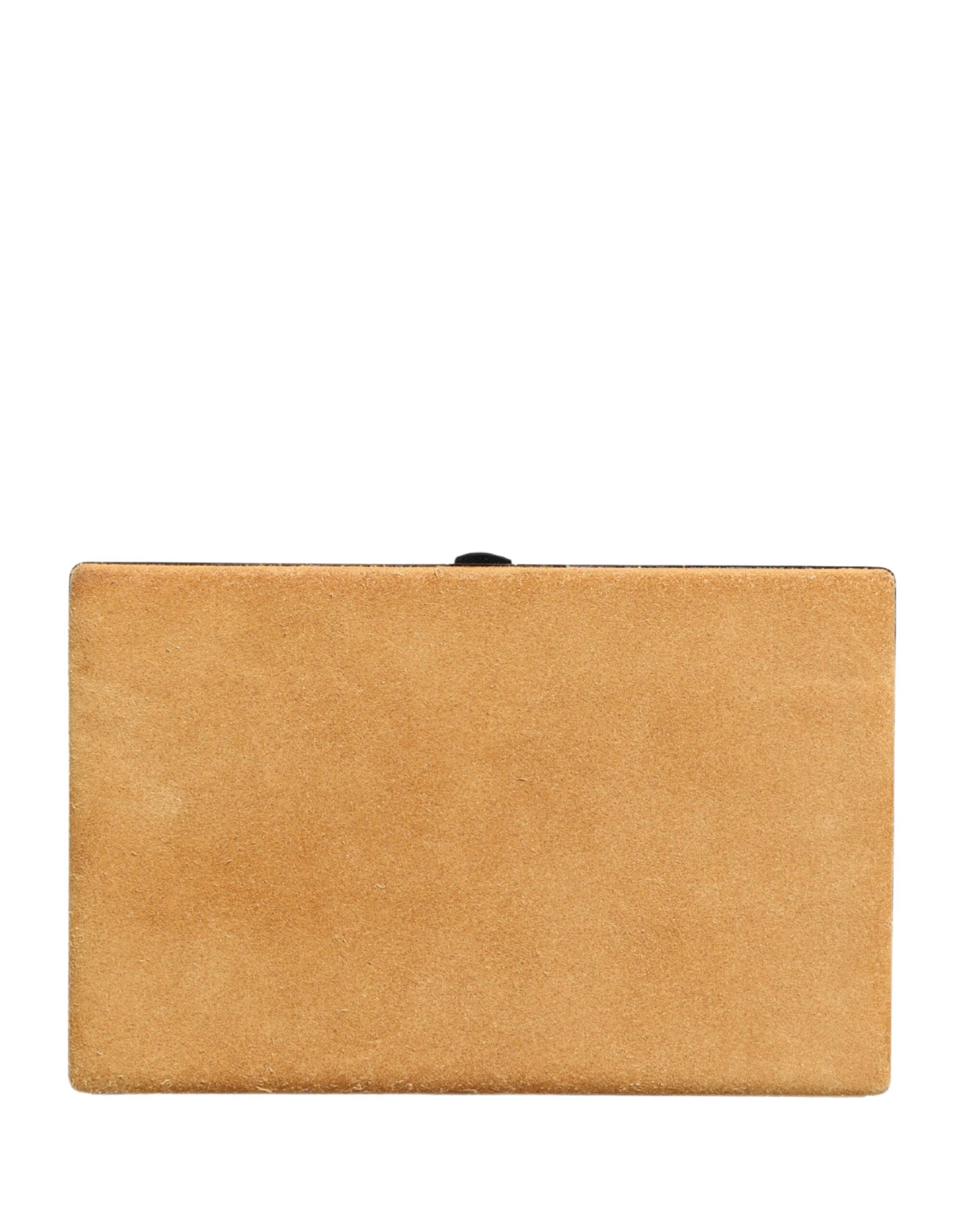 Dolce & Gabbana Beige Velvet Calf Leather Clutch Evening Women Purse Bag - Luxe Marca