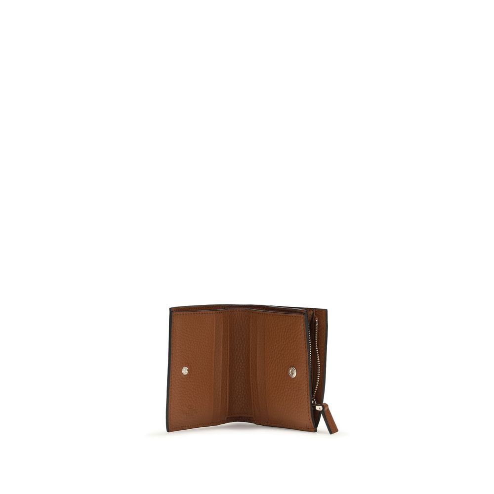 Valentino Garavani Brown Lamb Ovis Aries Aries Wallet - Luxe Marca