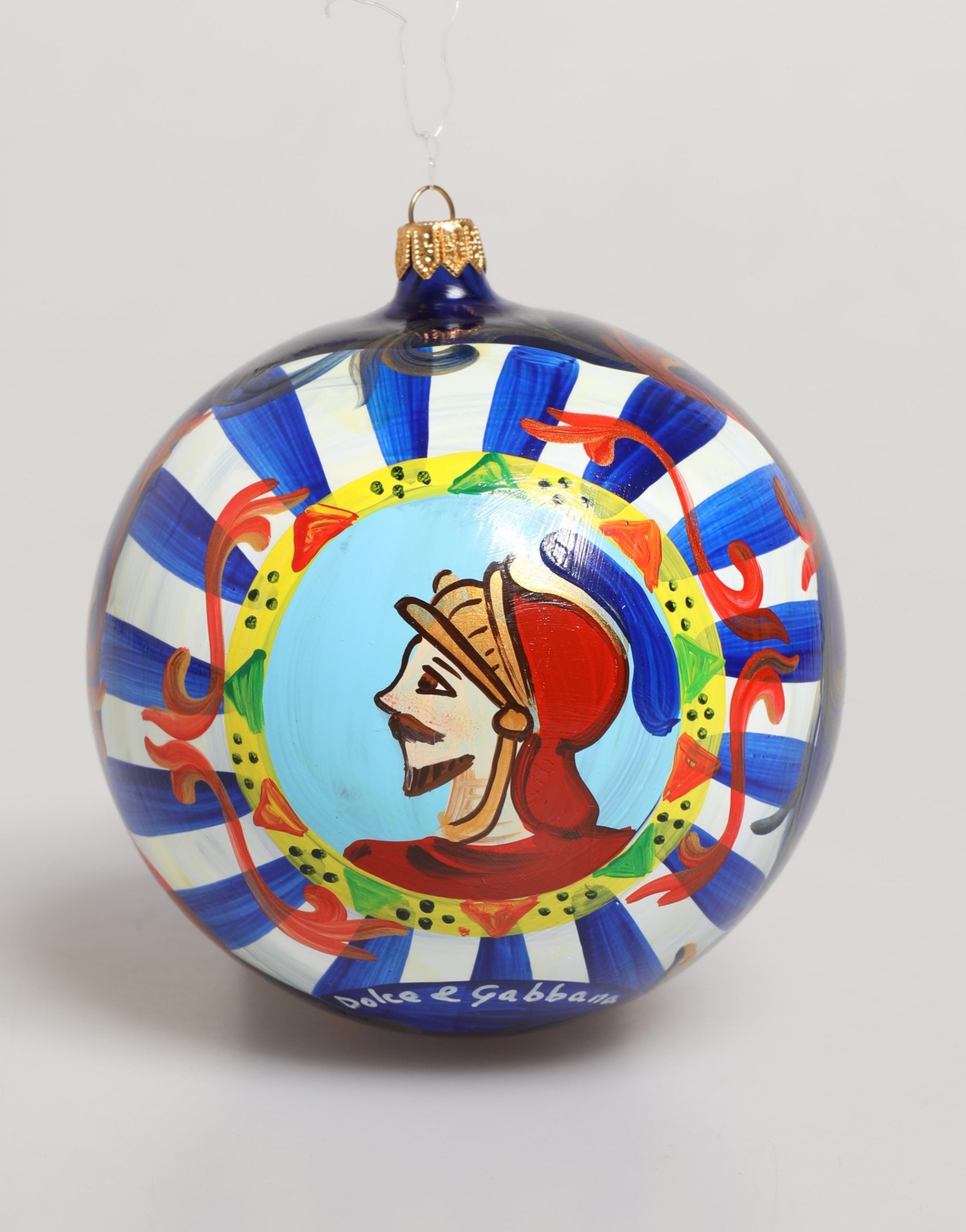 Dolce & Gabbana Multicolor Hand Painted Sicilian Ornament Christmas Ball - Luxe Marca