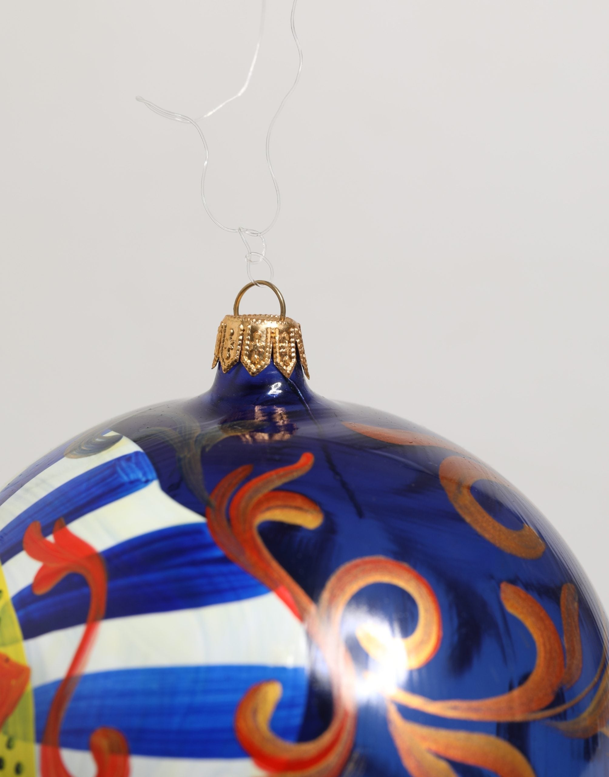Dolce & Gabbana Multicolor Hand Painted Sicilian Ornament Christmas Ball - Luxe Marca