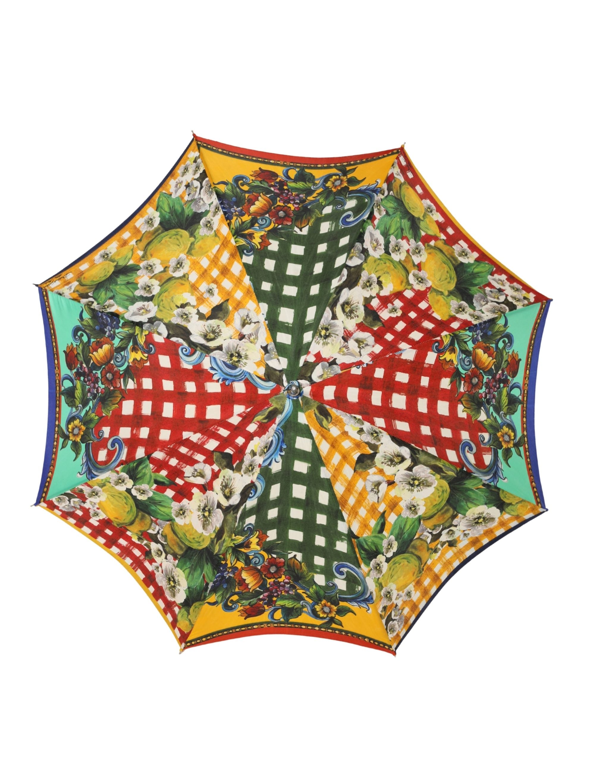 Dolce & Gabbana Multicolor Carretto Siciliano Print Collapsible Umbrella - Luxe Marca