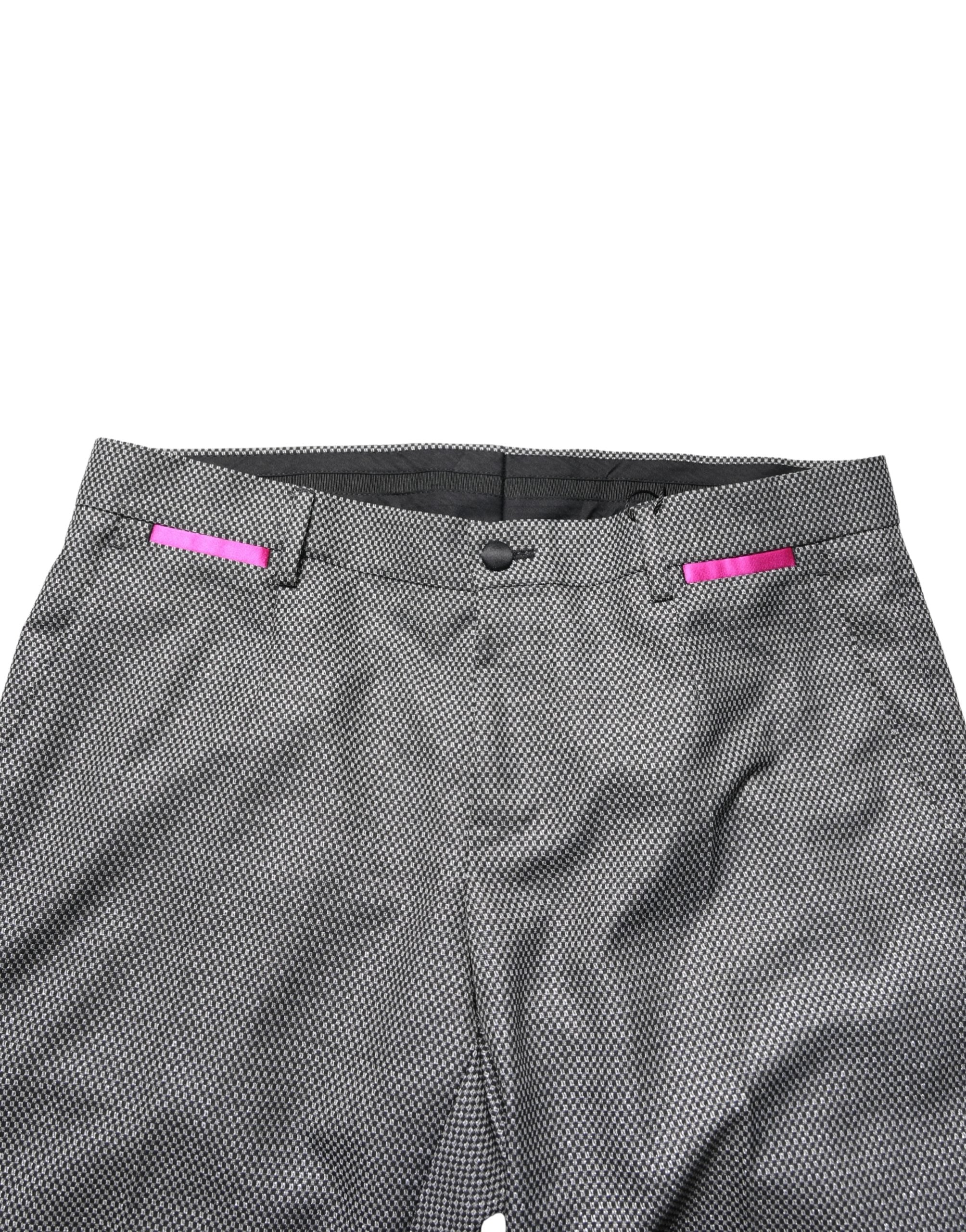 Dolce & Gabbana Gray Viscose Skinny Men Dress Trouser Pants - Luxe Marca