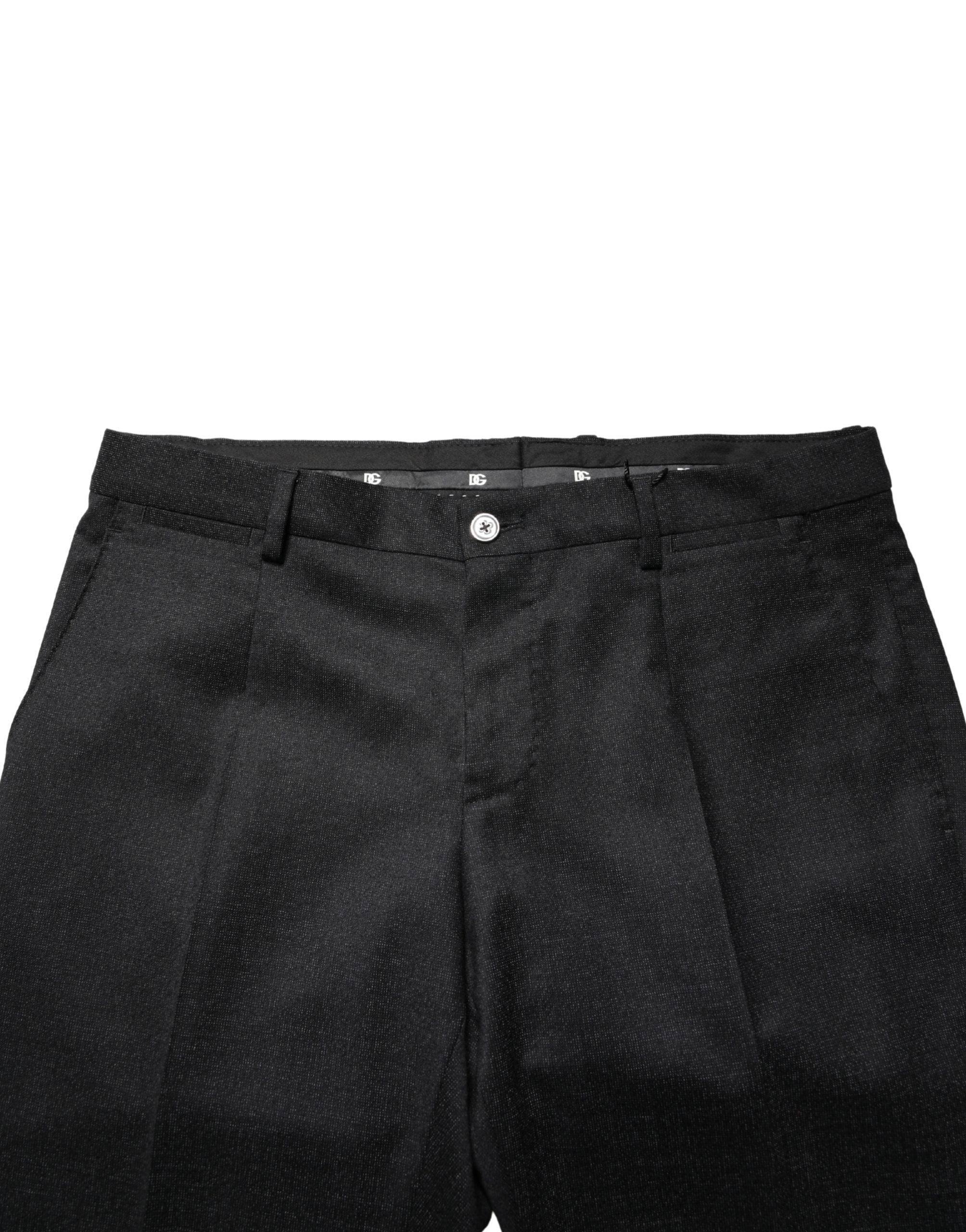 Dolce & Gabbana Black Wool Skinny Men Dress Trouser Pants - Luxe Marca