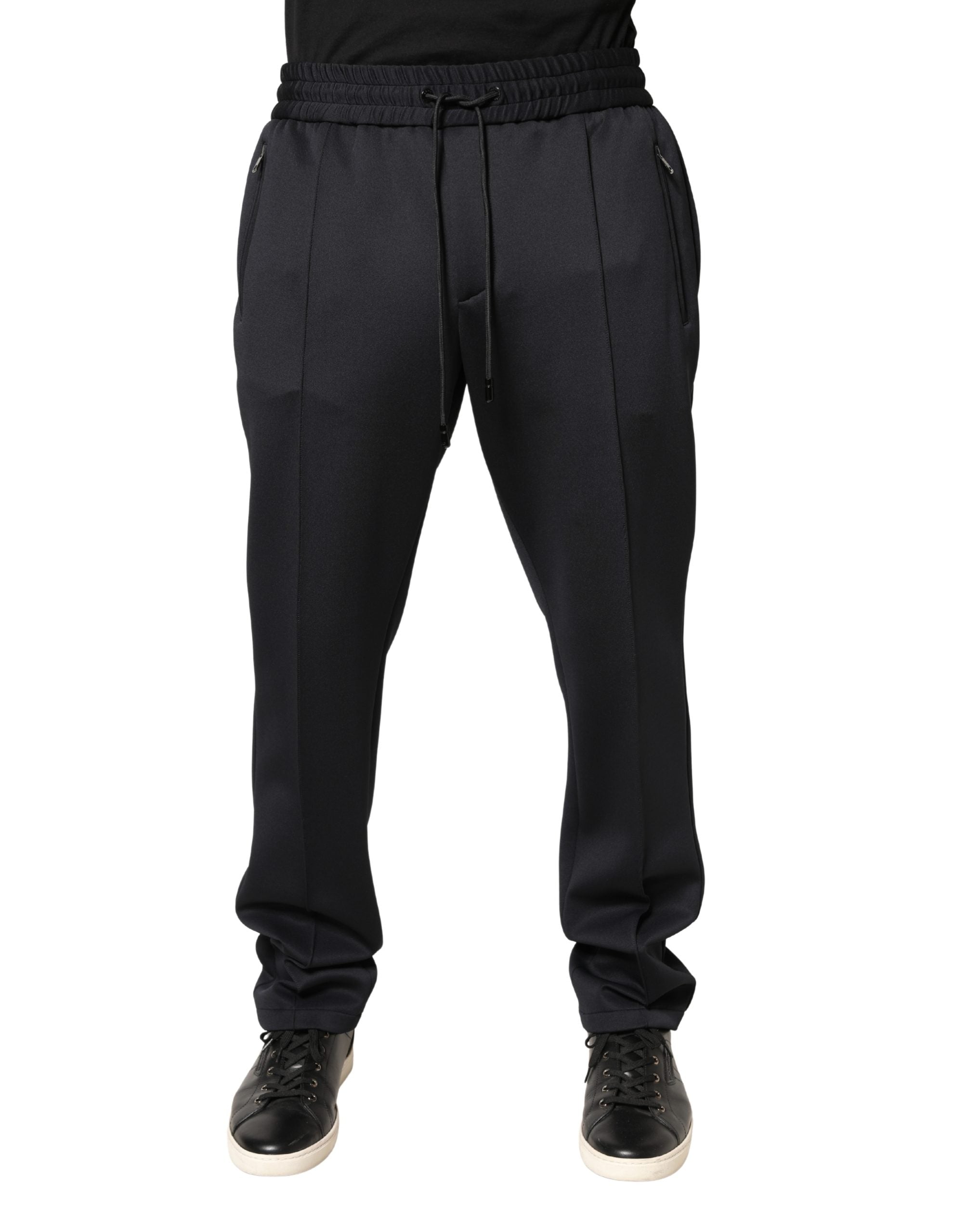 Dolce & Gabbana Black Polyester Skinny Jogger Trouser Pants - Luxe Marca