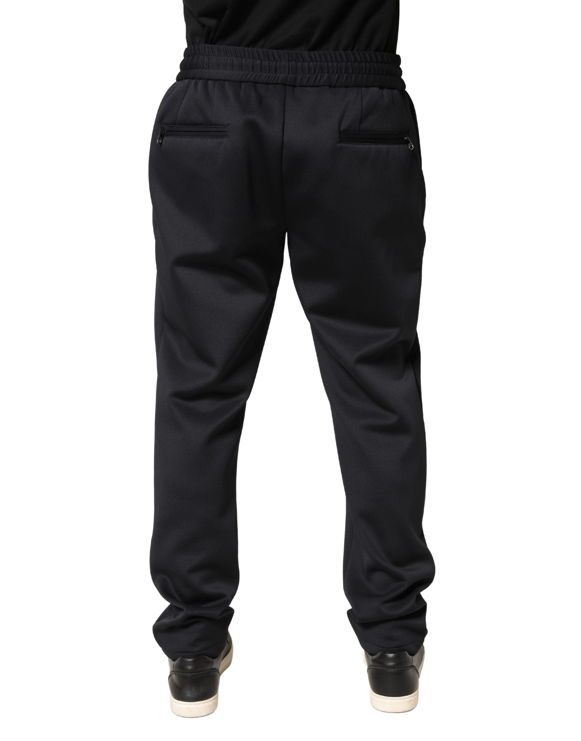 Dolce & Gabbana Black Polyester Skinny Jogger Trouser Pants - Luxe Marca