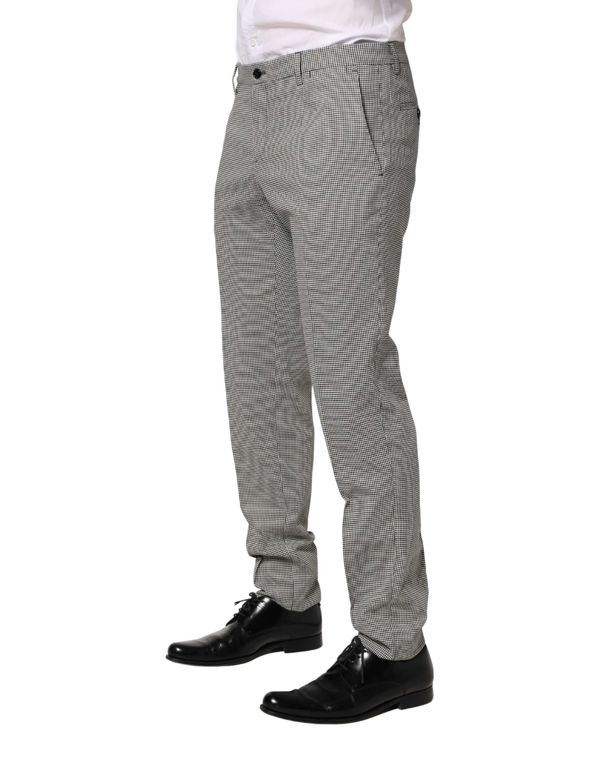 Dolce & Gabbana Gray Cotton Skinny Dress Formal Trouser Pants - Luxe Marca
