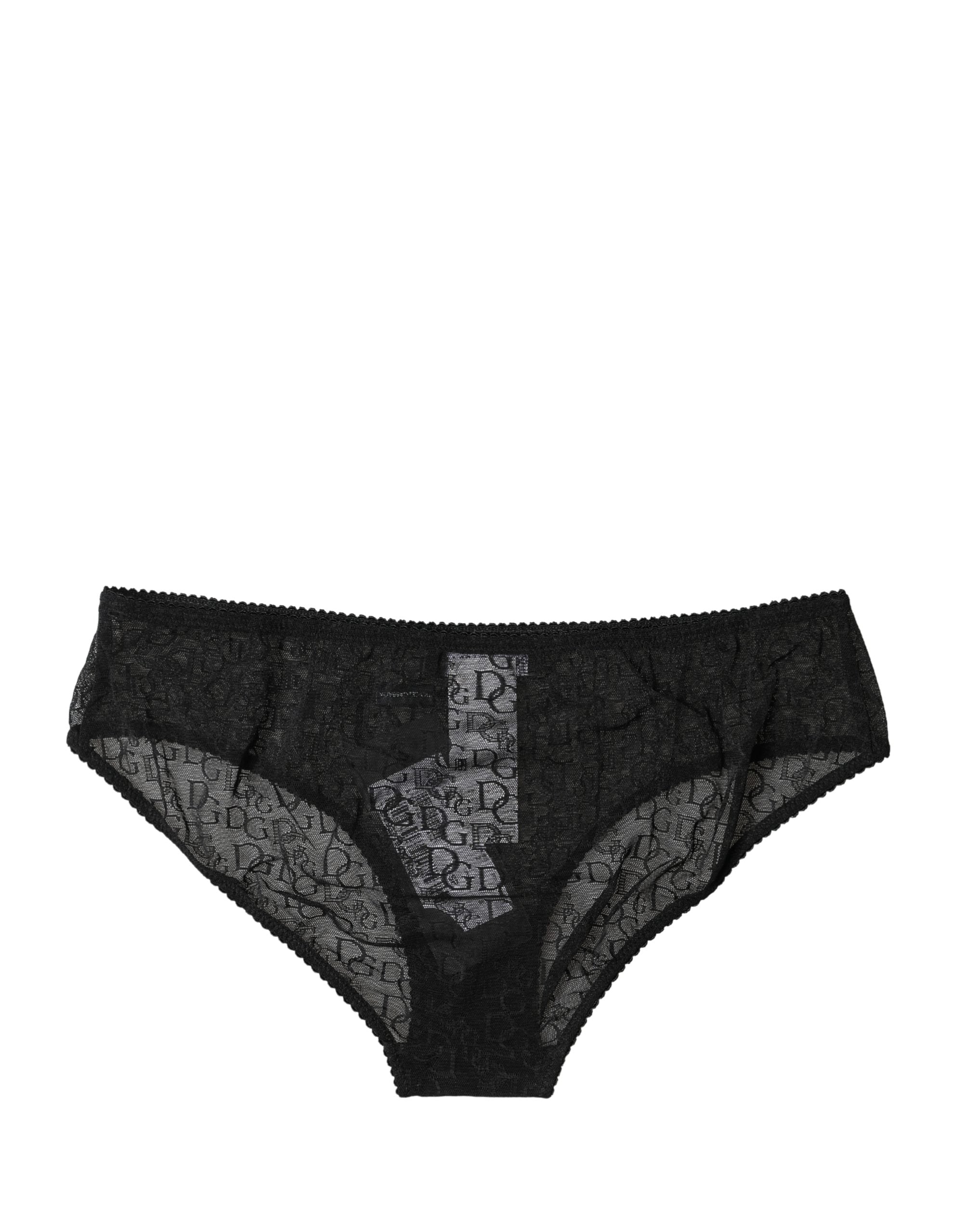 Dolce & Gabbana Black Nylon Stretch Mid Waist Brief Underwear - Luxe Marca
