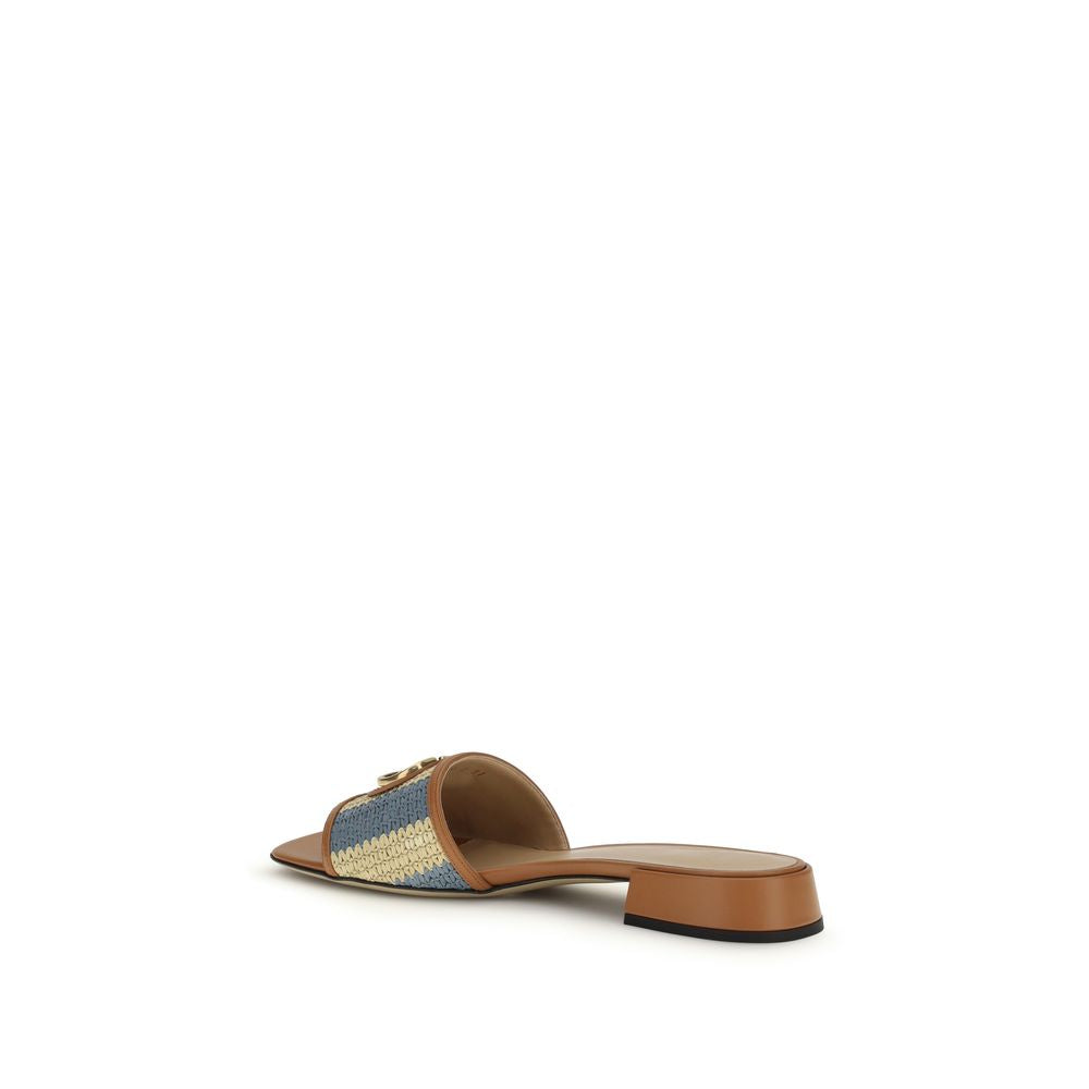 Valentino Garavani Multicolor Calf Leather Bos Taurus Sandals - Luxe Marca
