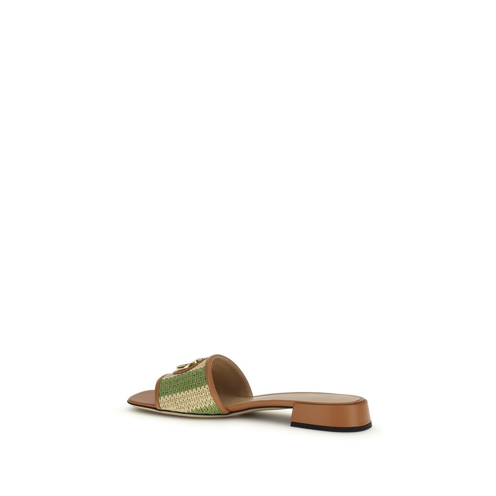 Valentino Garavani Multicolor Calf Leather Bos Taurus Sandals - Luxe Marca