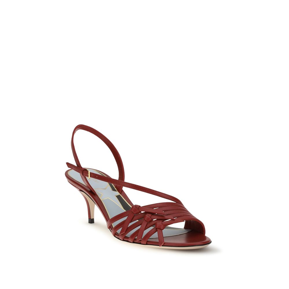 Valentino Garavani Multicolor Goatskin Strap-On Sandals - Luxe Marca