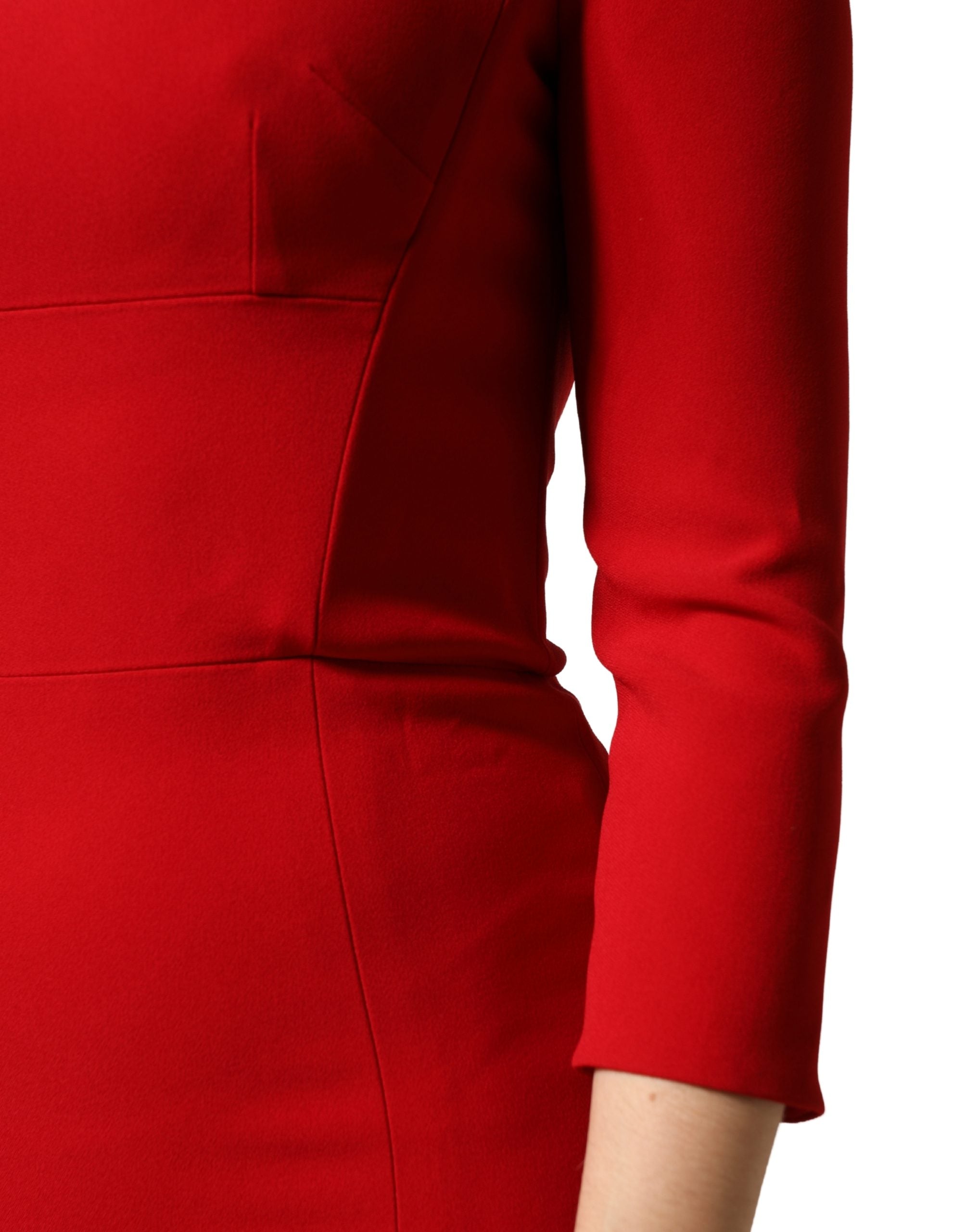 Dolce & Gabbana Red Viscose Sheath Bodycon Mermaid Dress - Luxe Marca