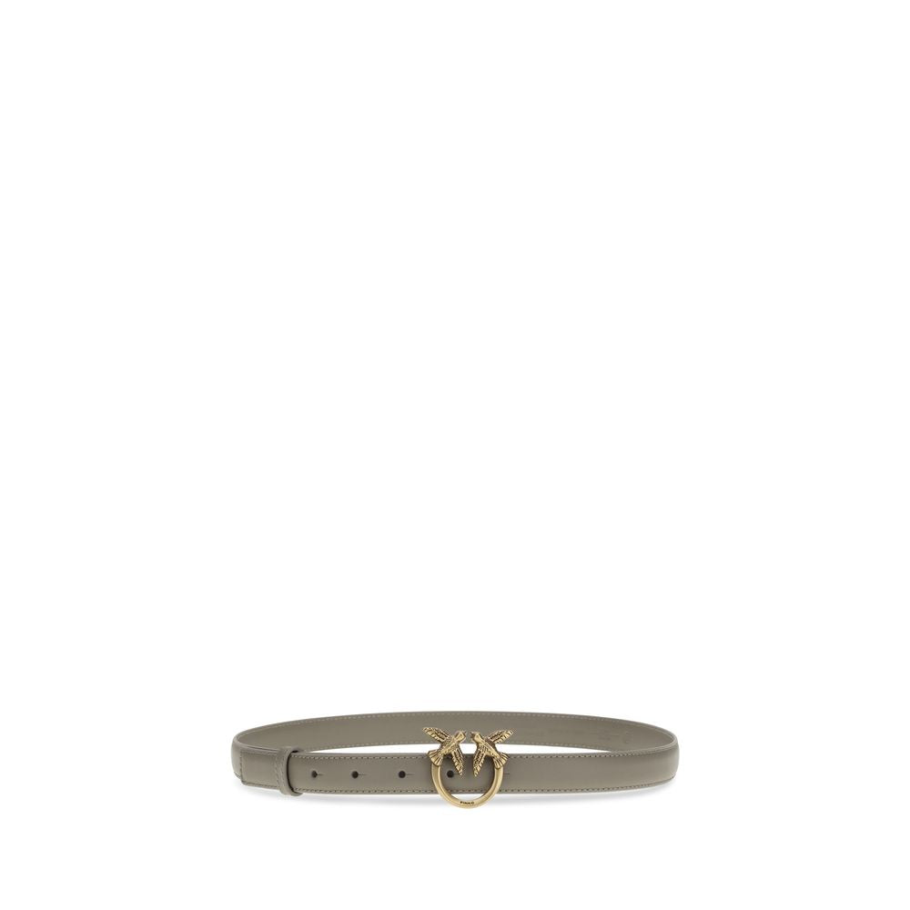 PINKO Brown Calf Leather Bos Taurus Regular Belt