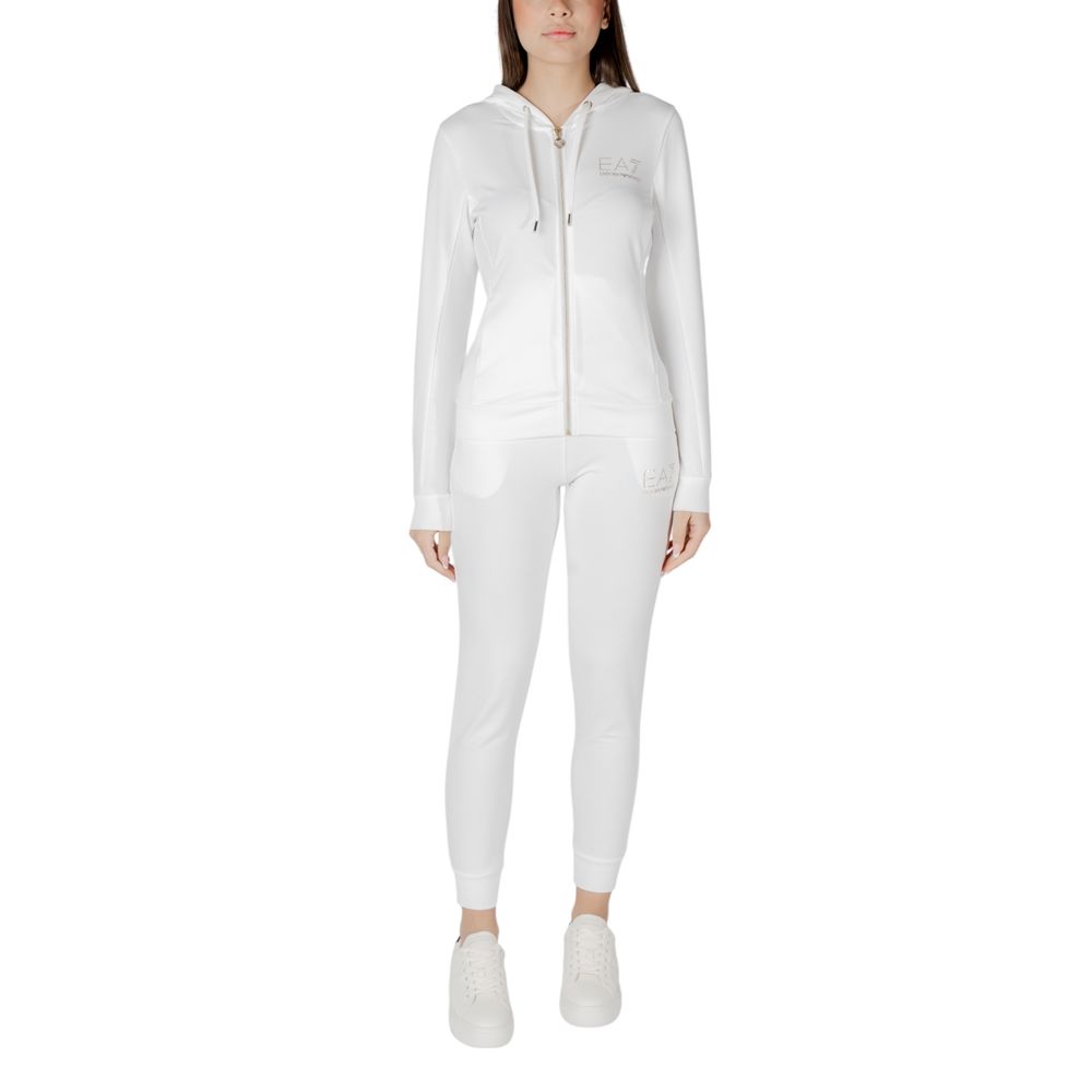 بدلة رياضية من البوليستر الكريمي من EA7 Emporio Armani