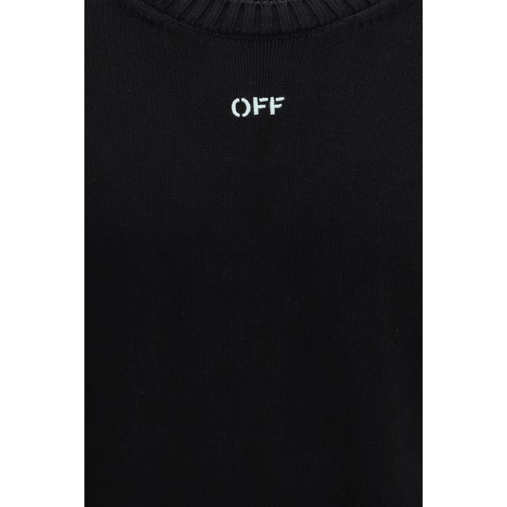 Off-White Black Cotton Sweatshirt - Luxe Marca