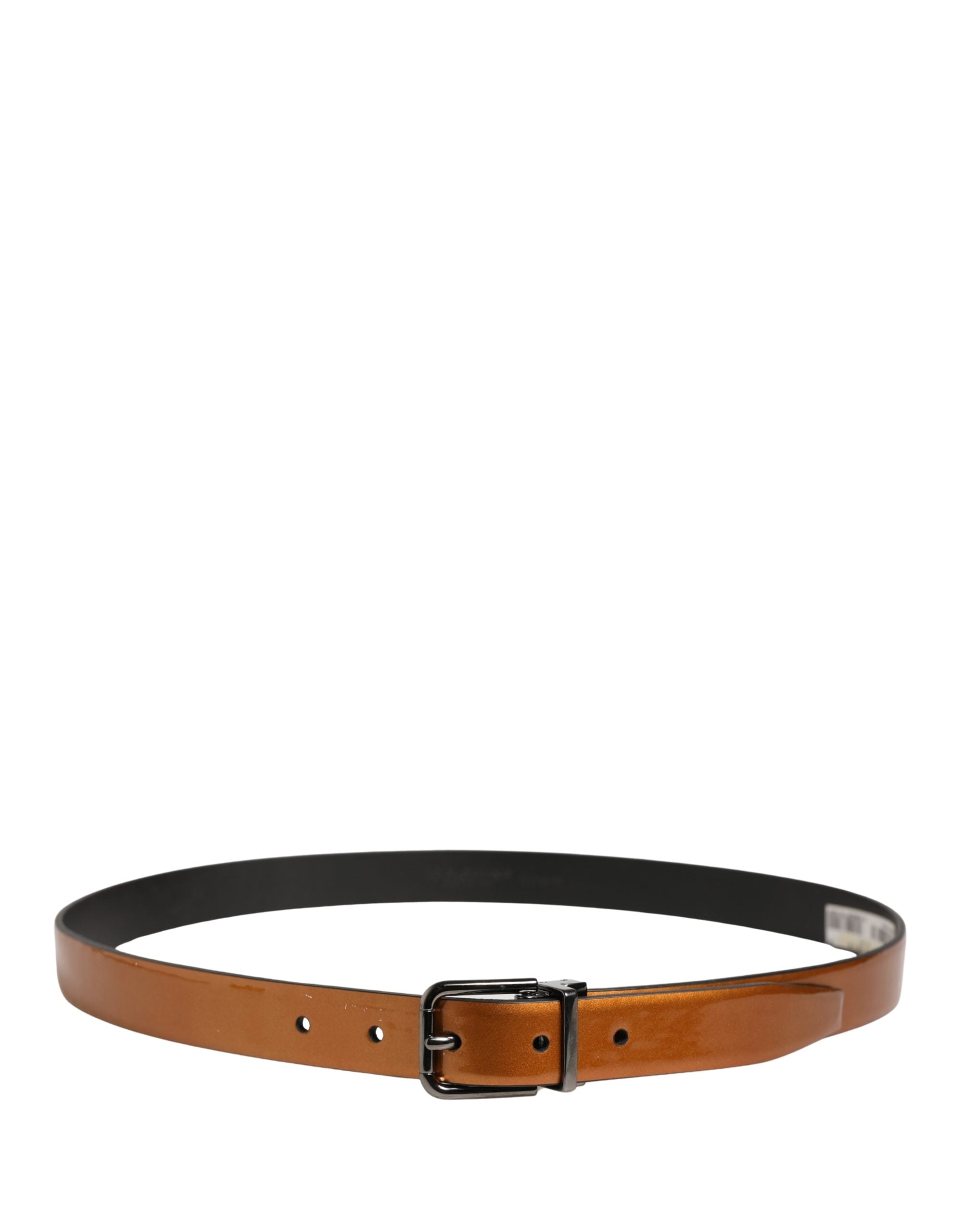 Dolce & Gabbana Men Brown Classic Leather Metal Buckle Belt - Luxe Marca