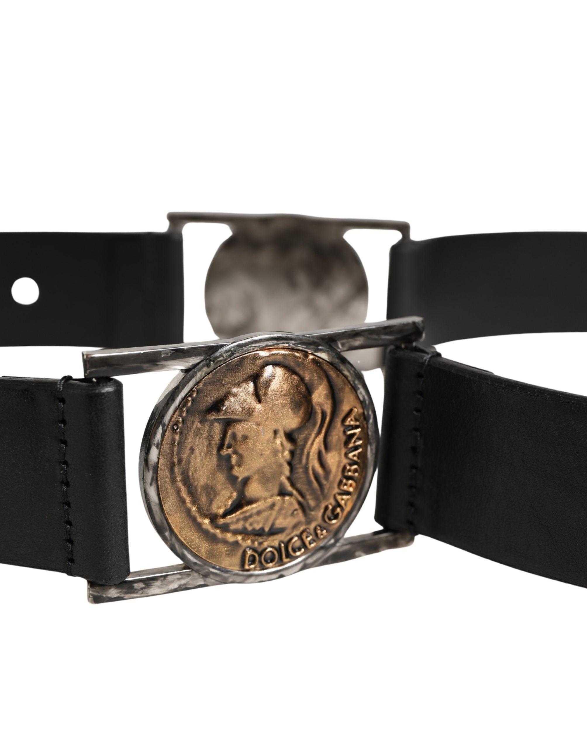 Dolce & Gabbana Men Black Classic Leather Metal Buckle Belt - Luxe Marca