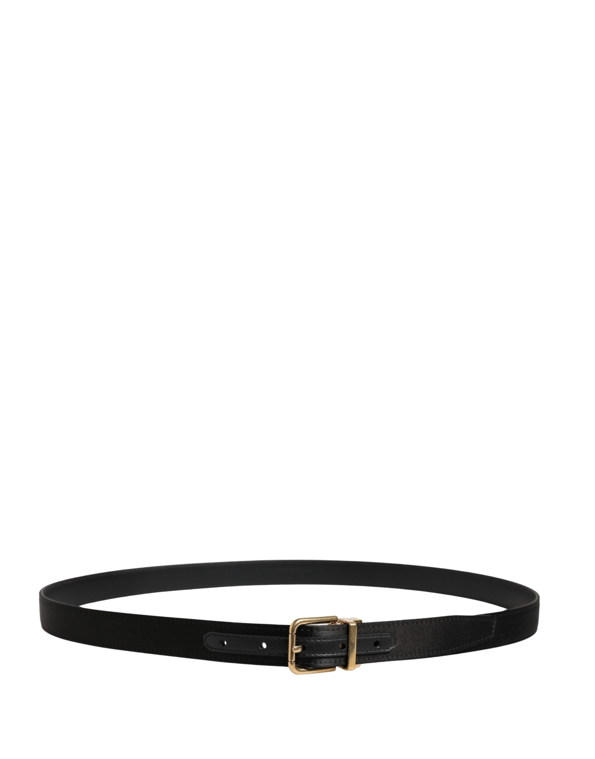 Dolce & Gabbana Men Black Classic Viscose Metal Buckle Belt - Luxe Marca