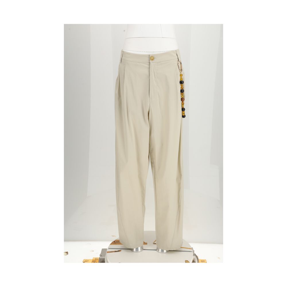 Darkpark Beige Cotton Casual Pants - Luxe Marca