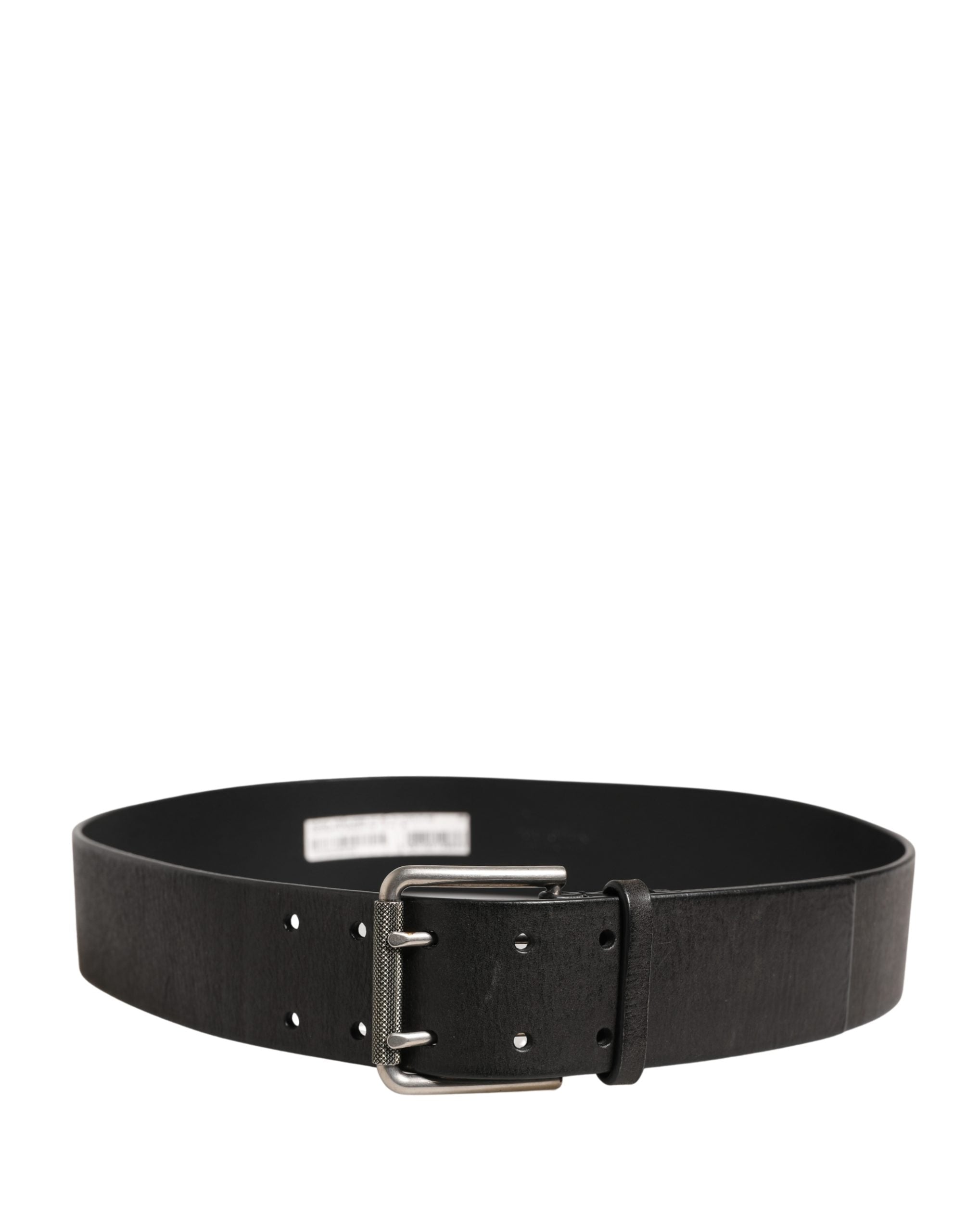 Dolce & Gabbana Men Black Classic Leather Metal Buckle Belt - Luxe Marca
