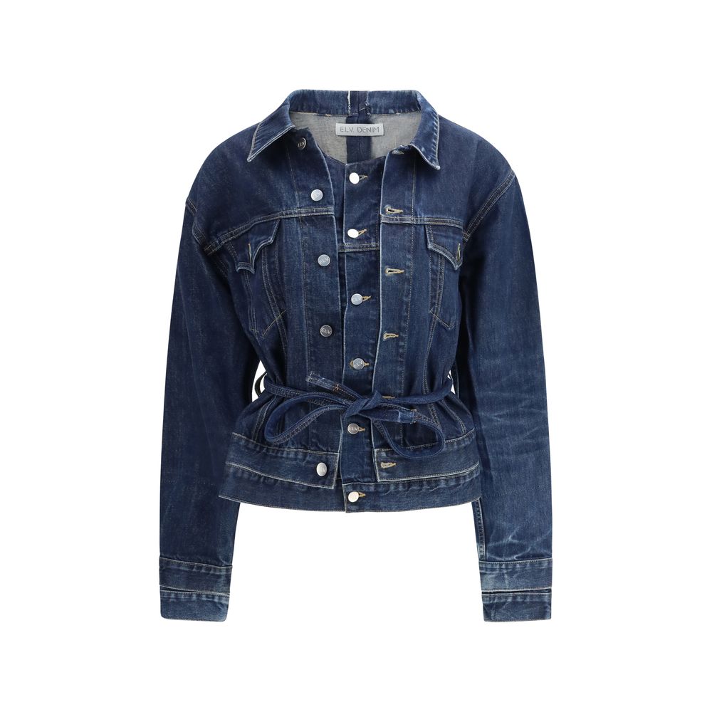 جاكيت دنيم أزرق من E.L.V. DENIM قطن