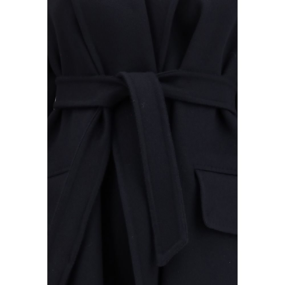 Max Mara Black Cashmere Coat - Luxe Marca