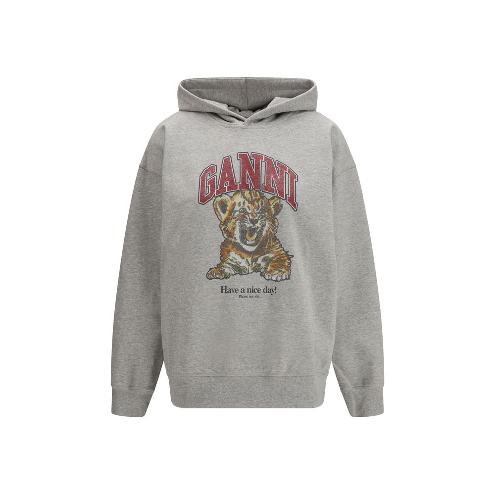 Ganni Gray Cotton Sweatshirt - Luxe Marca