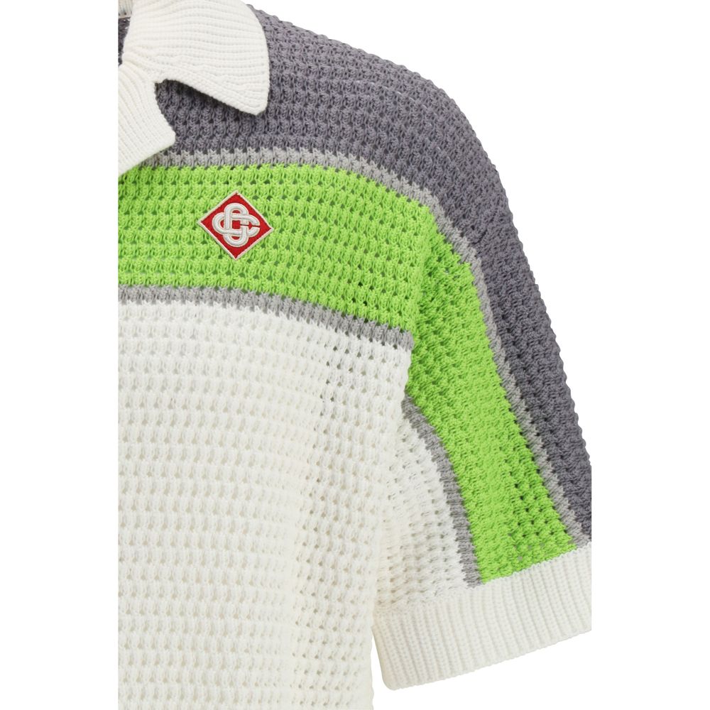 Casablanca White Cotton Shortsleeve Shirt - Luxe Marca