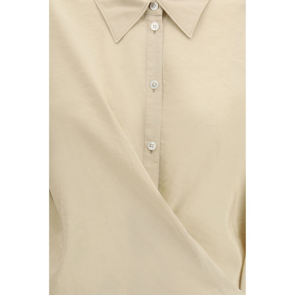 Lemaire Beige Silk Dress Shirt