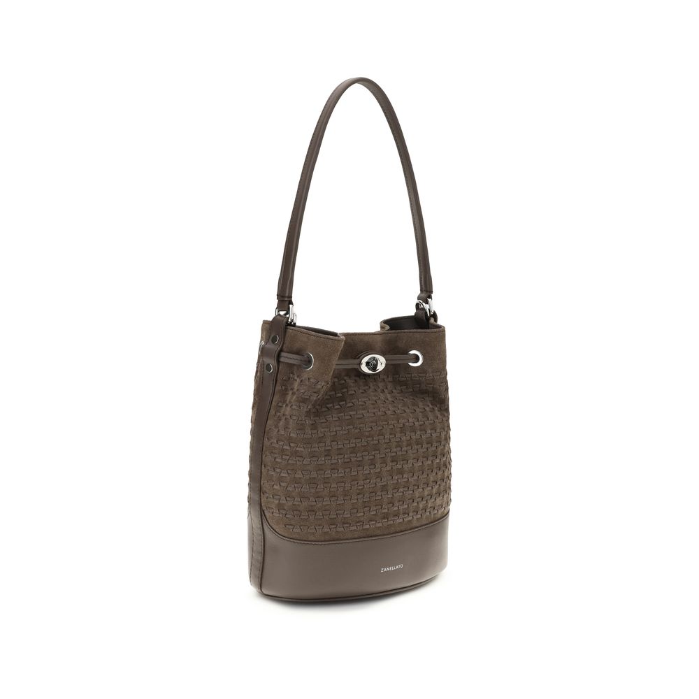 Zanellato Brown Calf Leather Bos Taurus Backet Bag - Luxe Marca