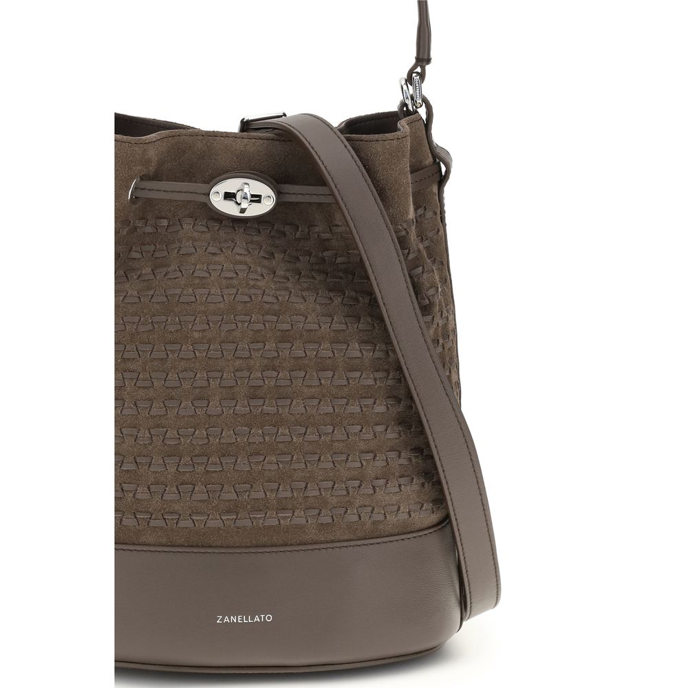 Zanellato Brown Calf Leather Bos Taurus Backet Bag - Luxe Marca