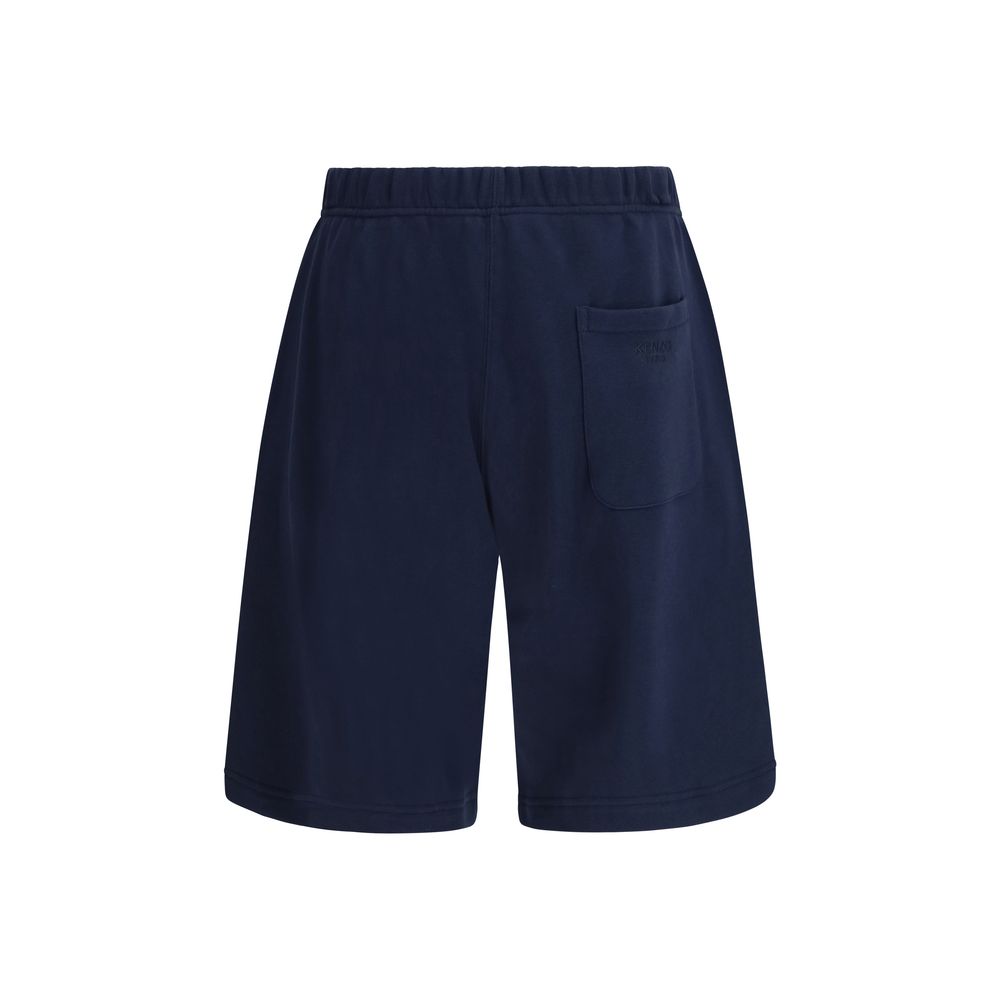 Kenzo Blue Cotton Bermuda Shorts - Luxe Marca