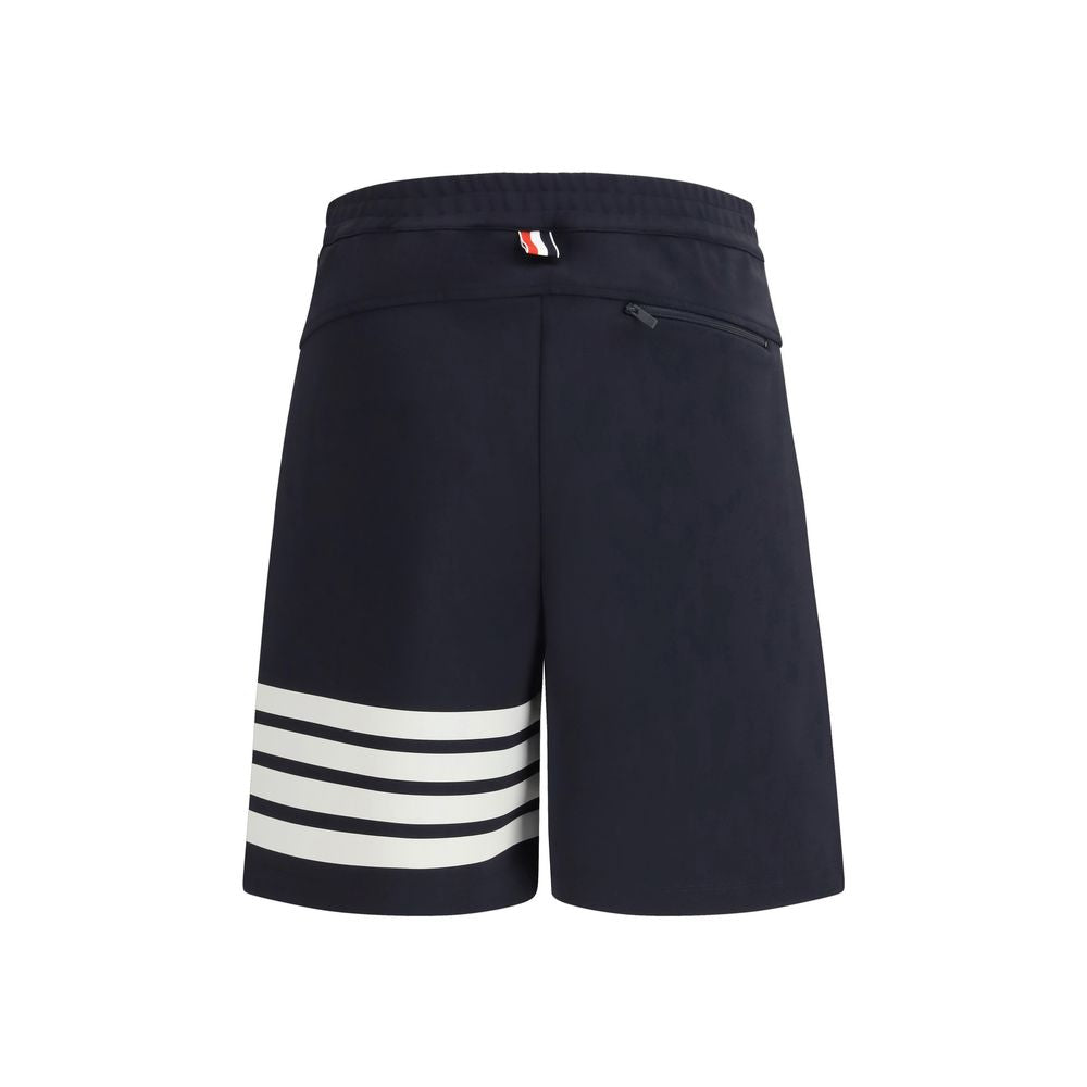 Thom Browne Blue Viscose Bermuda Shorts