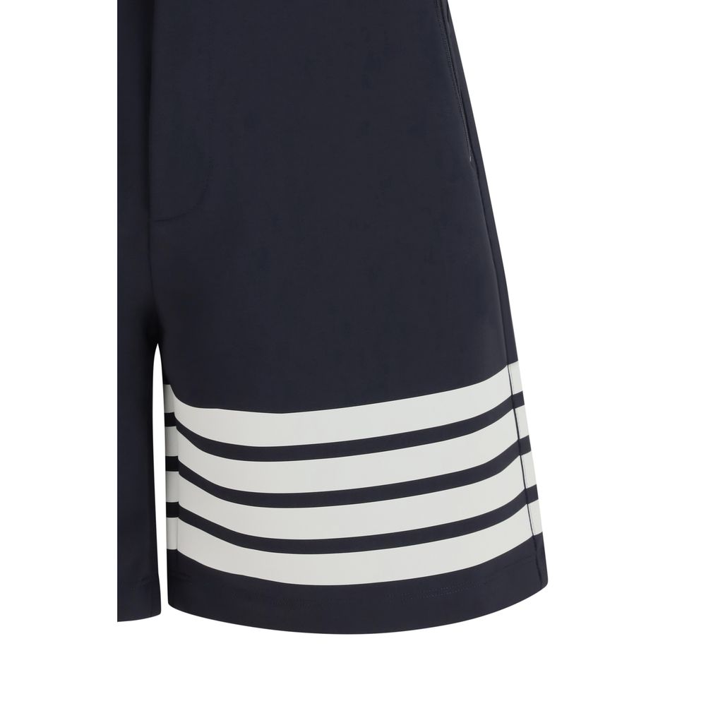 Thom Browne Blue Viscose Bermuda Shorts