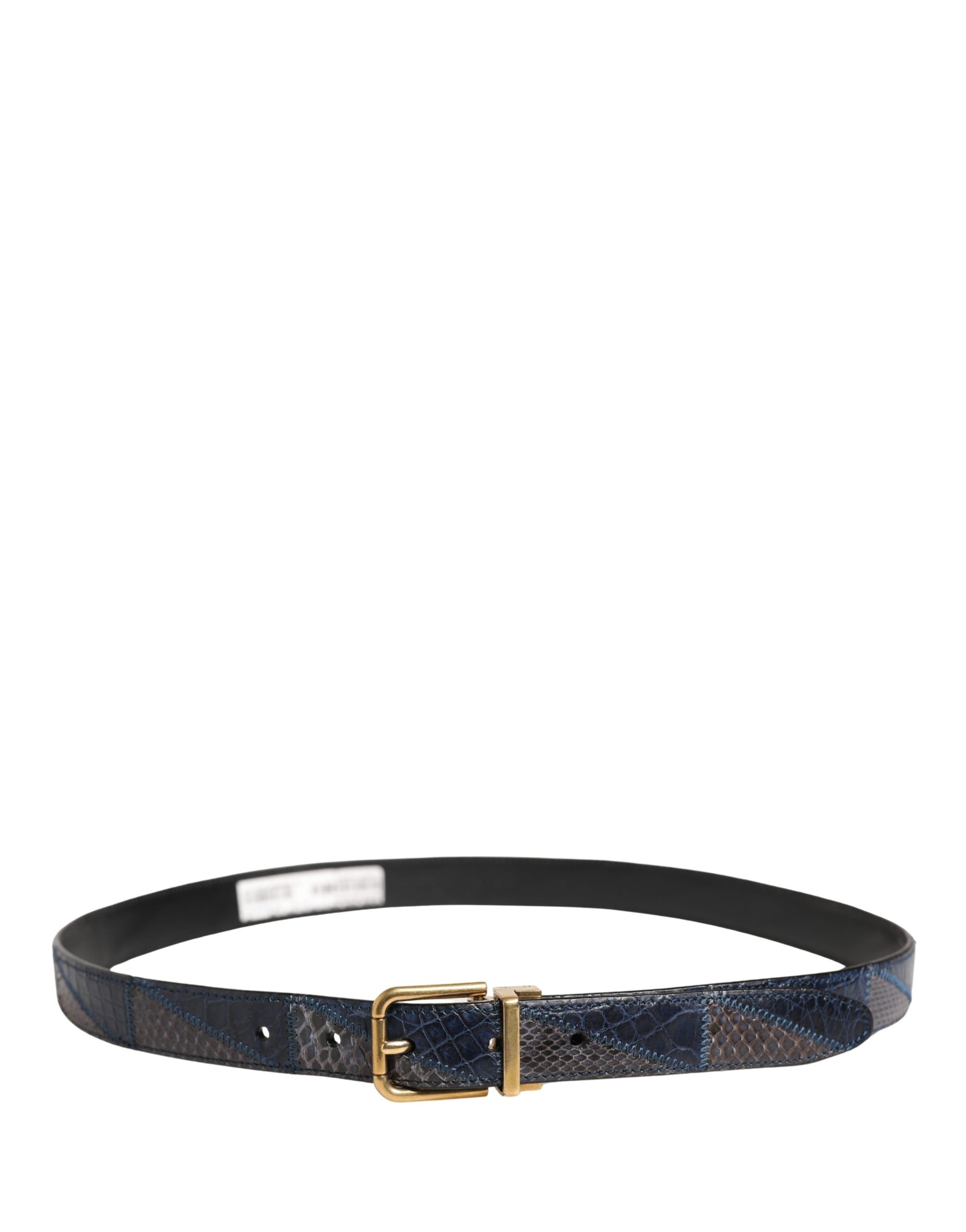 Dolce & Gabbana Men Multicolor Leather Metal Buckle Belt - Luxe Marca
