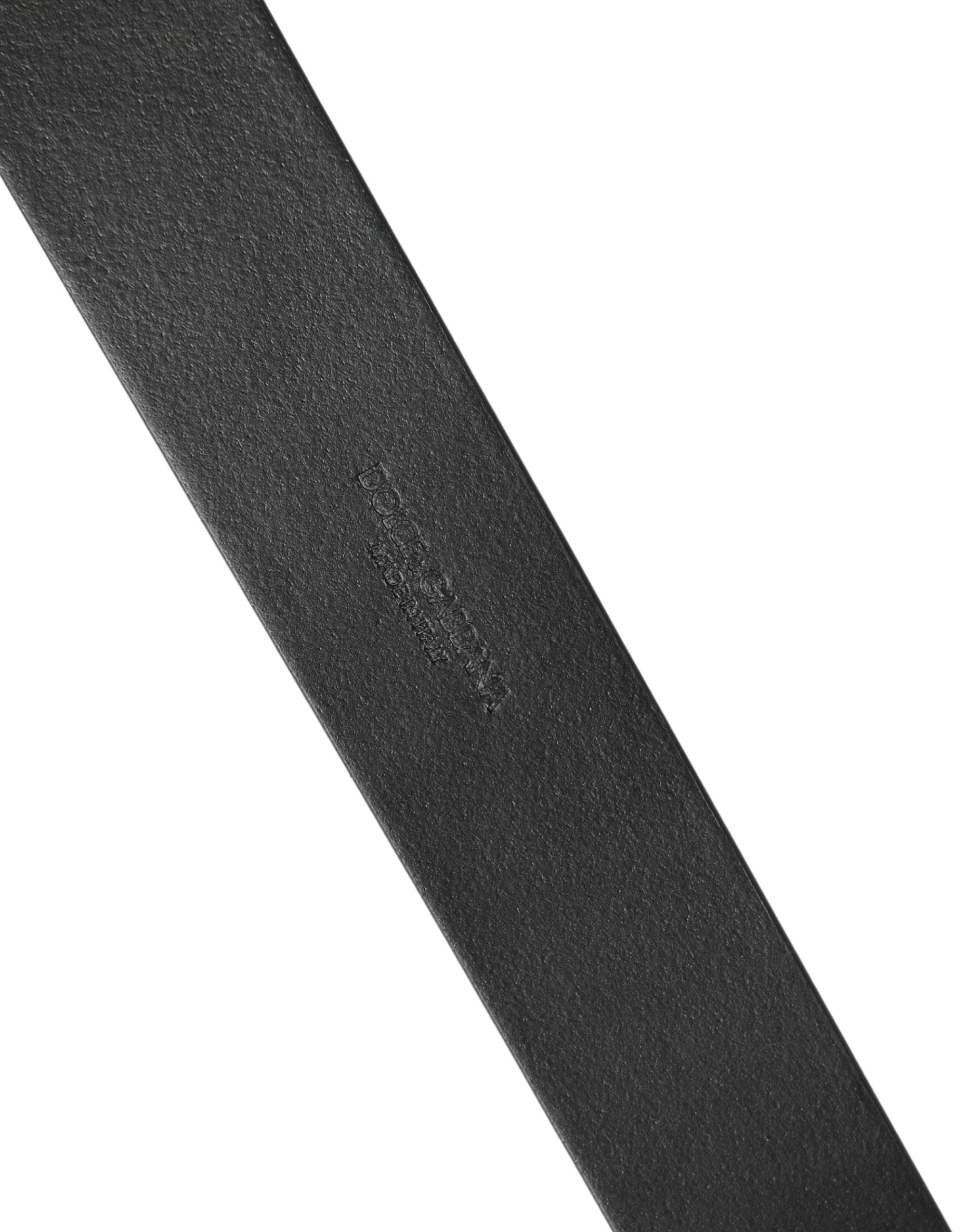 Dolce & Gabbana Men Black Leather DG Logo Metal Buckle Belt - Luxe Marca