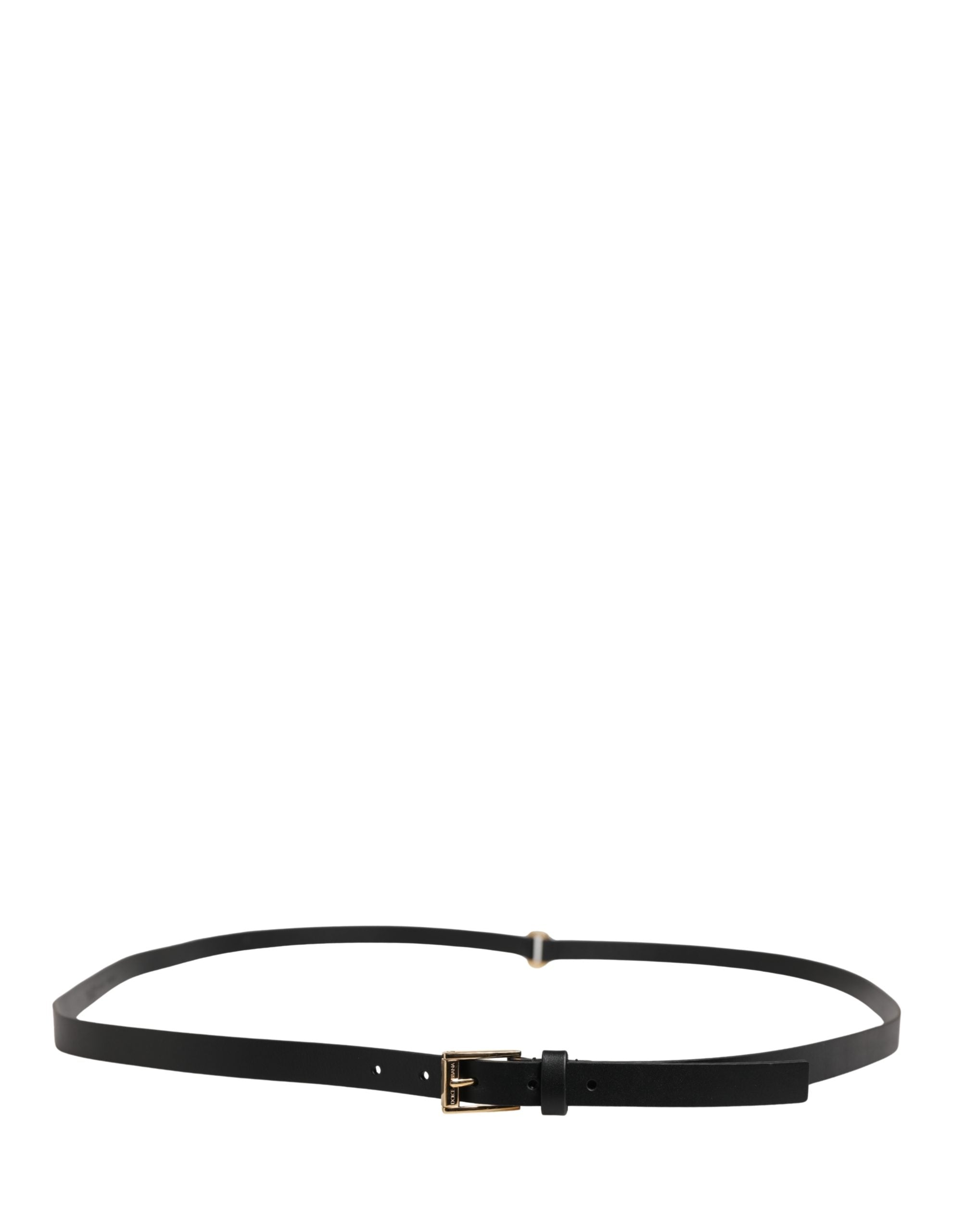 Dolce & Gabbana Men Black Leather Classic Metal Buckle Belt - Luxe Marca