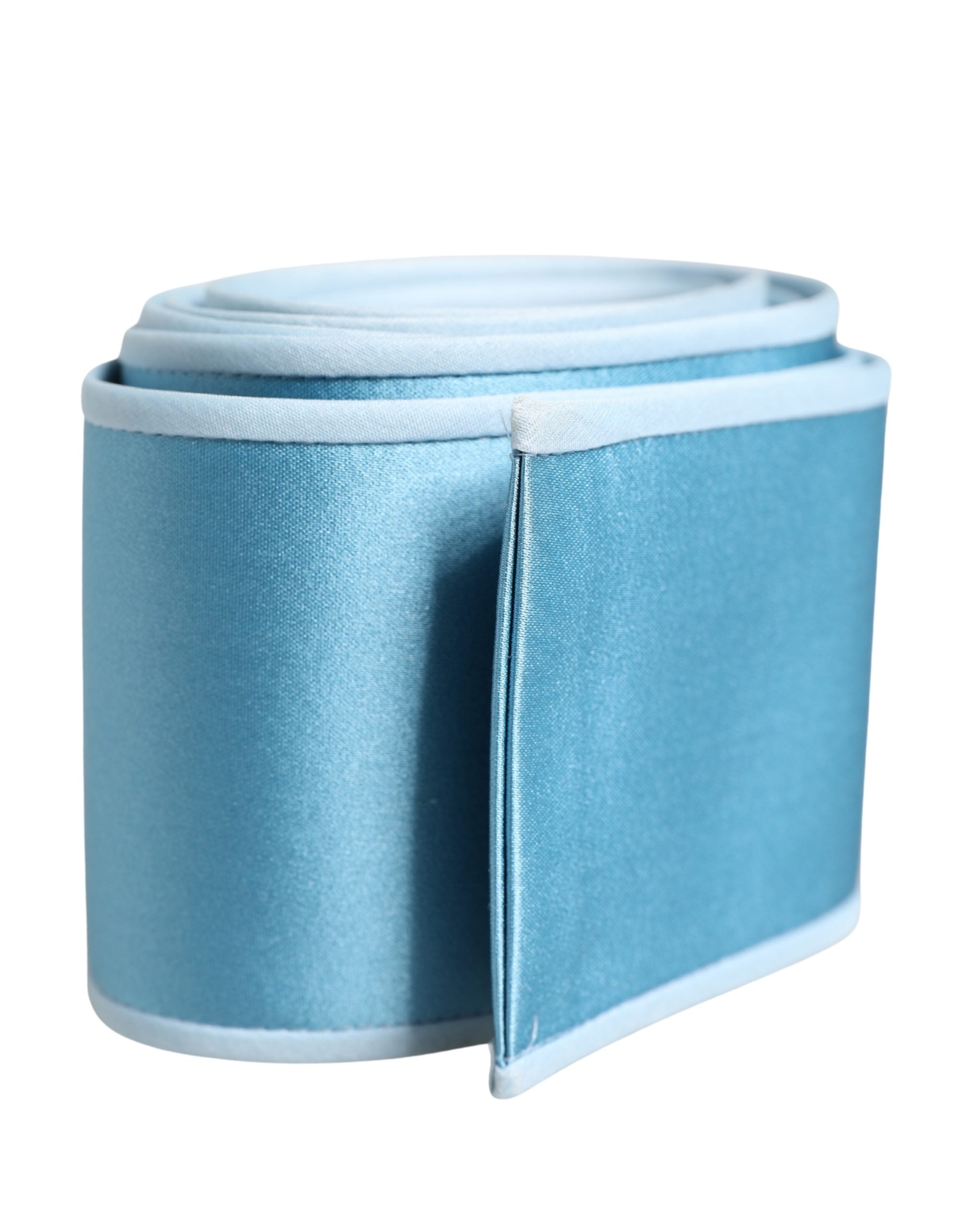 Dolce & Gabbana Light Blue Silk Satin Waist Women Cintura Belt - Luxe Marca