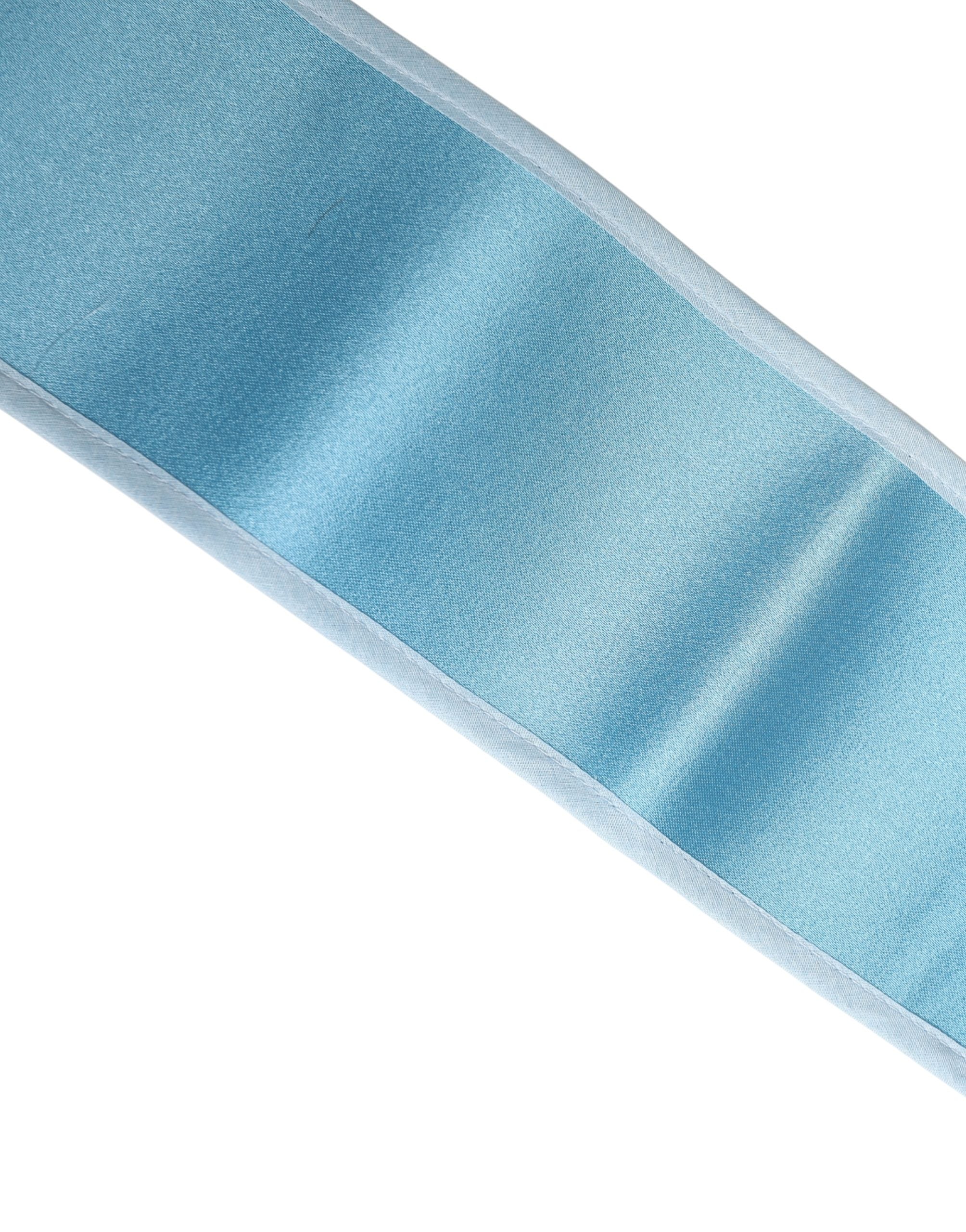 Dolce & Gabbana Light Blue Silk Satin Waist Women Cintura Belt - Luxe Marca