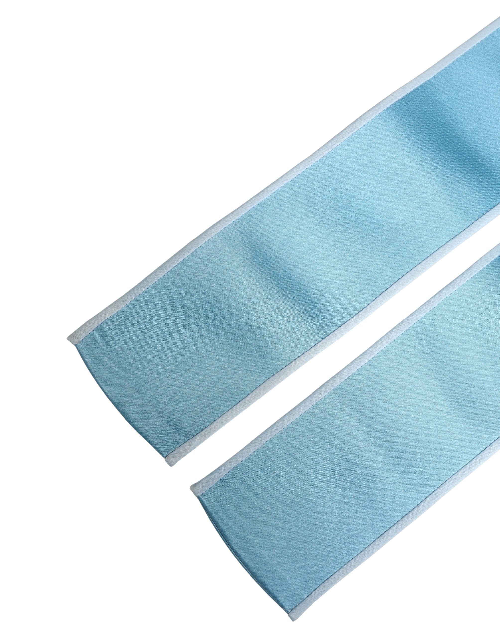 Dolce & Gabbana Light Blue Silk Satin Waist Women Cintura Belt - Luxe Marca
