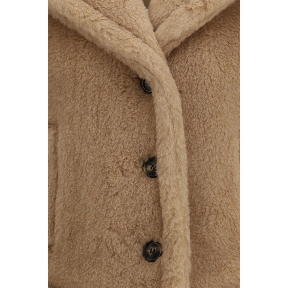 Max Mara Beige Alpaca Vicugna Pacos Coat - Luxe Marca