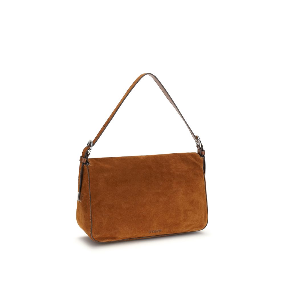 Staud Brown Calf Leather Bos Taurus Shoulder Bag