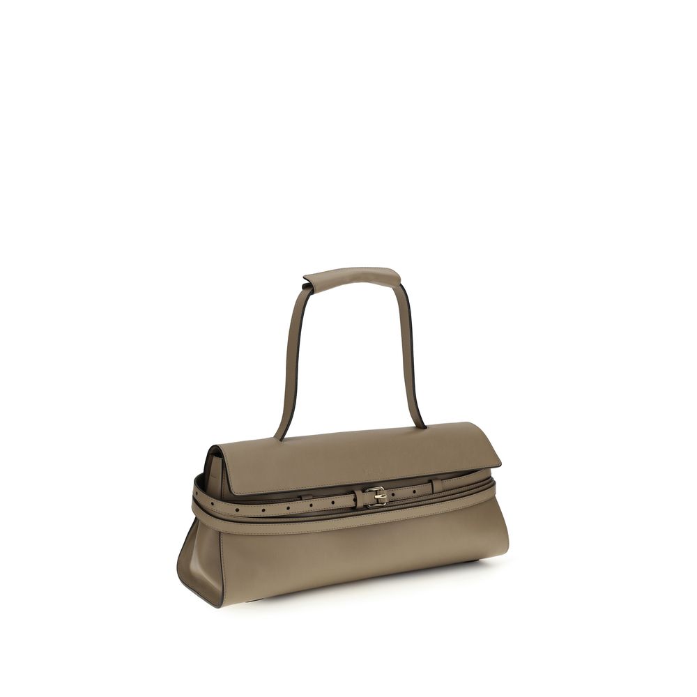Moschino Beige Calf Leather Bos Taurus Shoulder Bag - Luxe Marca