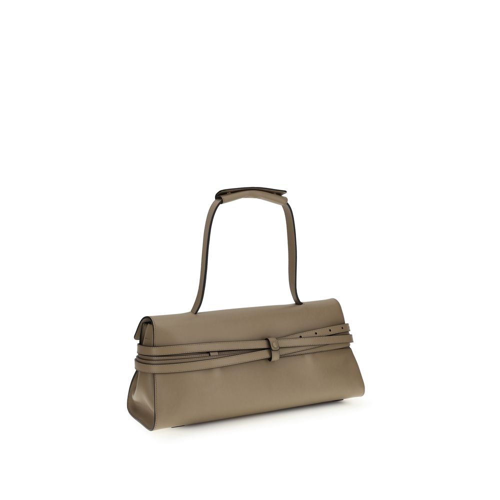 Moschino Beige Calf Leather Bos Taurus Shoulder Bag - Luxe Marca