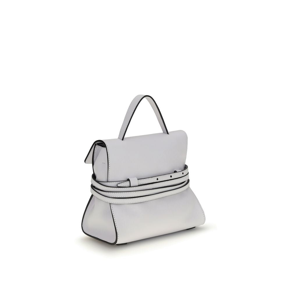 Moschino White Calf Leather Bos Taurus Handbag - Luxe Marca