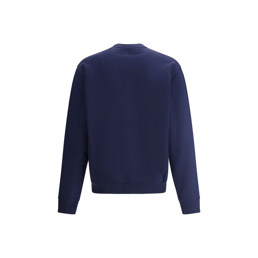 Ami Paris Blue Cotton Sweatshirt