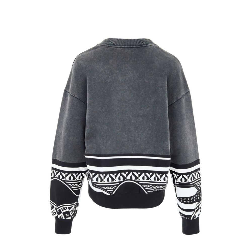Dolce & Gabbana Black Cotton Sweatshirt - Luxe Marca