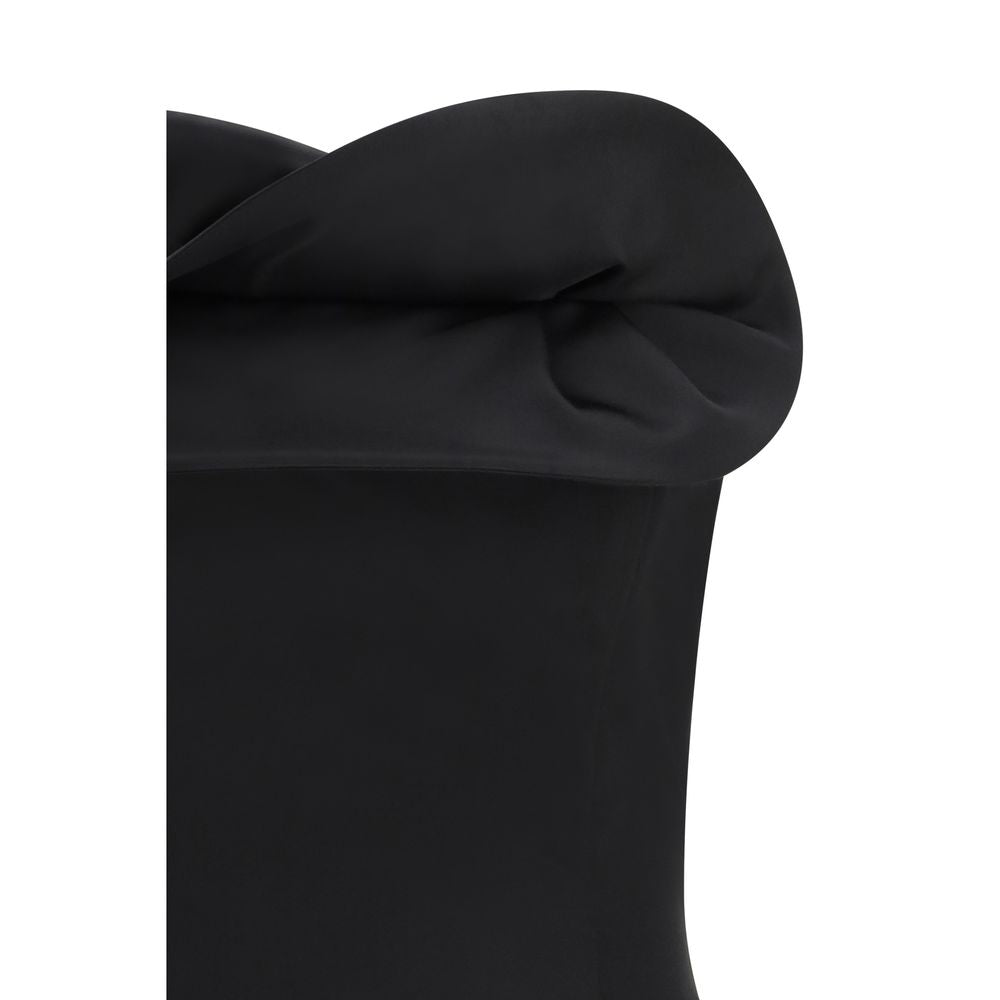 Magda Butrym Black Fleece Wool Corset