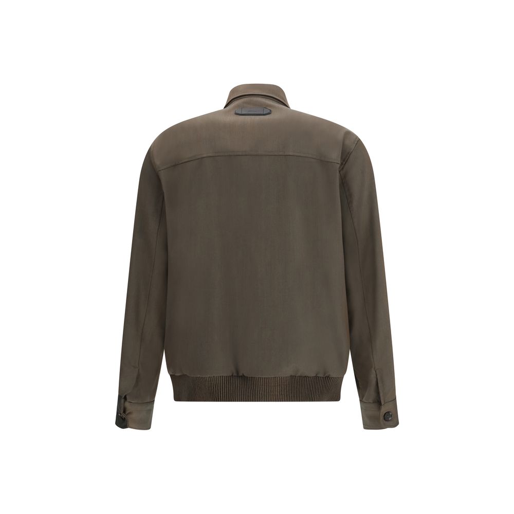 Brioni Bicolor Wool Coat - Luxe Marca